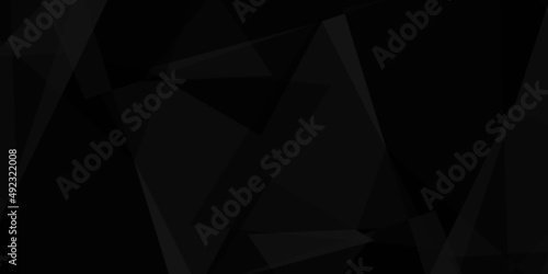 Black and white background. Black dark graphic shape background. Metal abstract geometric background with transparency. 