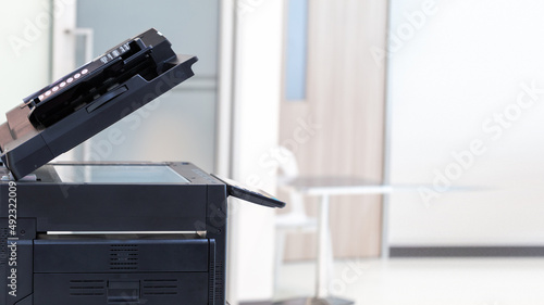 photocopier or network printer is office worker tool equipment for scanning and copy paper.