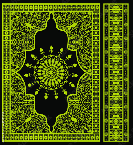 Islamic book cover border design and holy al quran 