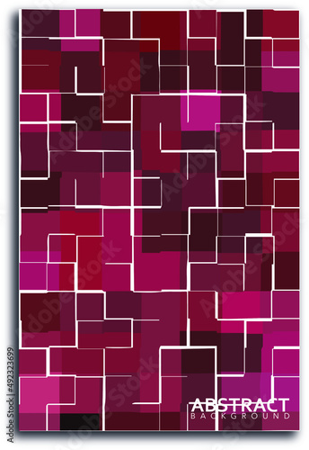 Portrait style mosaic effect with tiles. Abstract background. EPS 10.