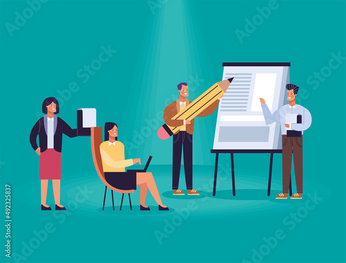 business persons in training
