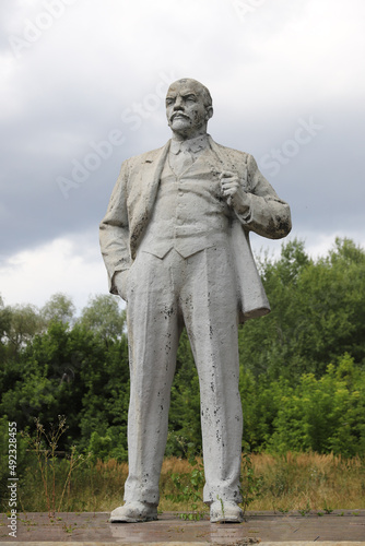 Lenin Statue in Chernobyl Exclusion Zone  Ukraine