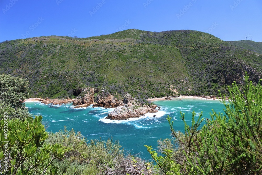 Beautiful seaside and rocks at Knysna, Western Cape