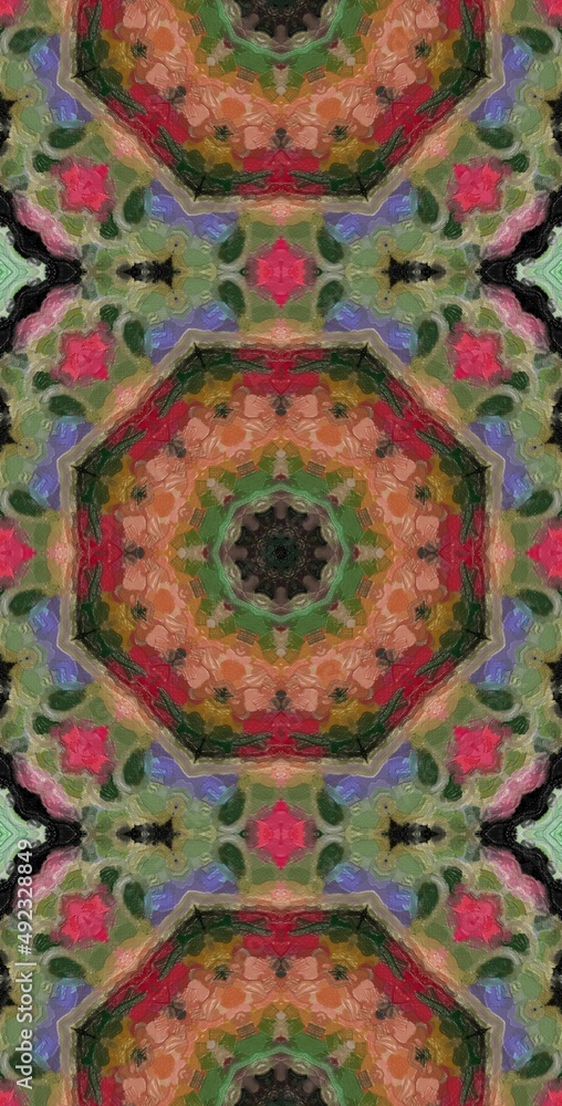 Fototapeta premium Fractodome Colorful Seamless Fractal Patterns