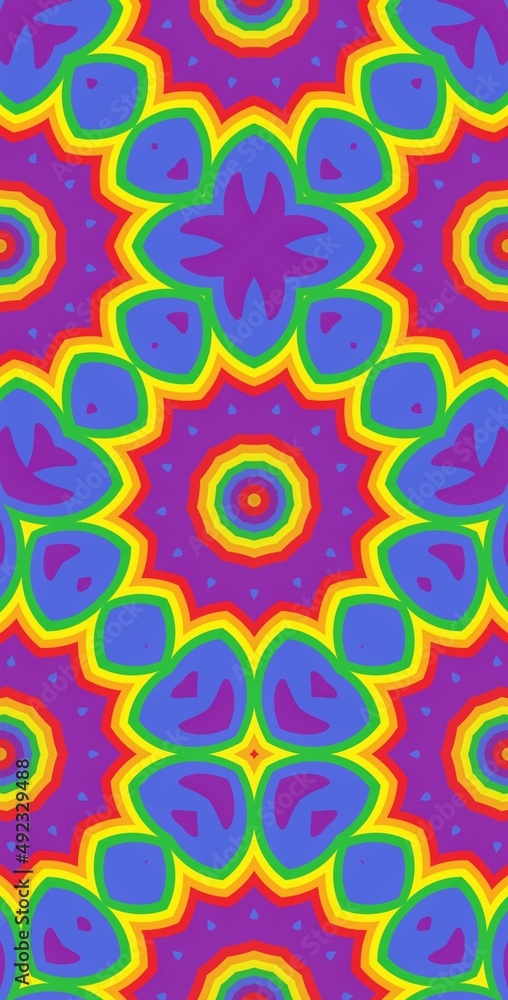 Fractodome Colorful Seamless Fractal Patterns