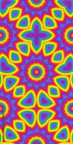 Fractodome Colorful Seamless Fractal Patterns