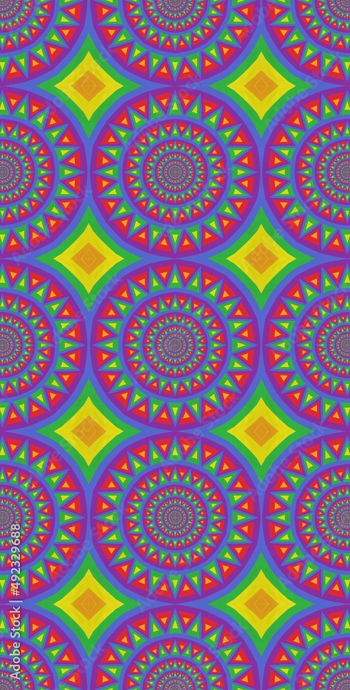 Fototapeta premium Fractodome Colorful Seamless Fractal Patterns