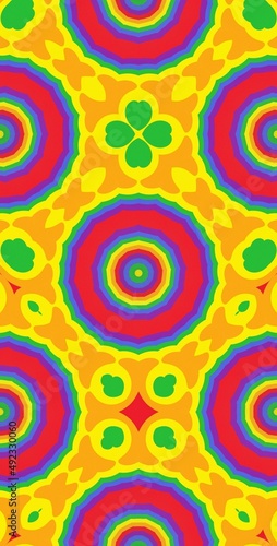 Fractodome Colorful Seamless Fractal Patterns