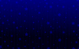Beautiful blue stars on blue background, Universe wallpaper for your design. Magic of night. 