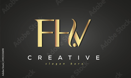 FHV creative luxury logo design photo