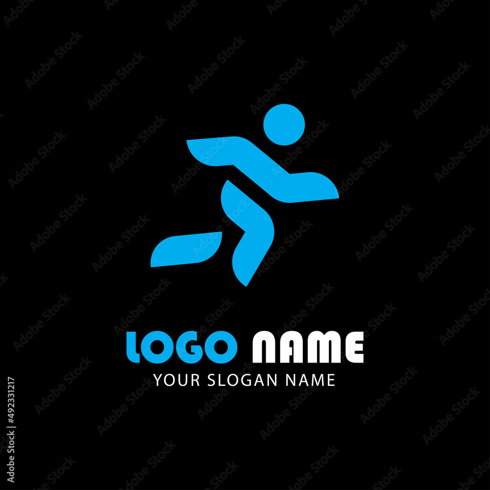Running logo design. Vector illustration. Running logo design. Vector illustration.