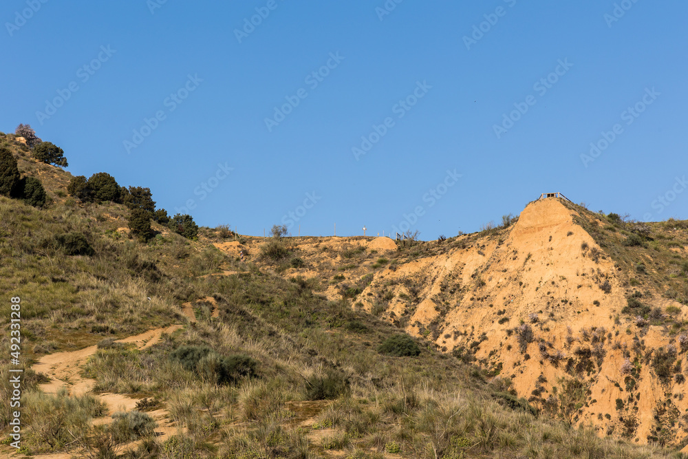 clay ravines called the barrancas del burujon in Toledo