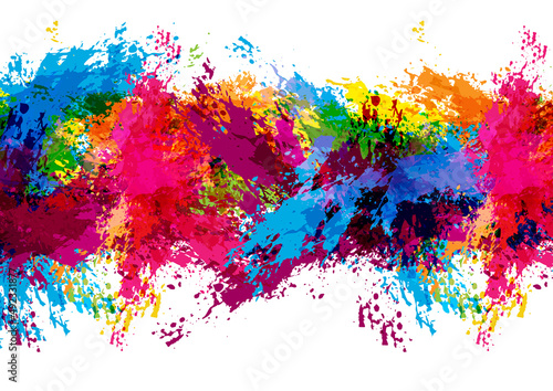 Abstract vector splatter colorful background design. illustration vector design.