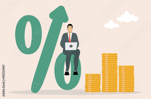 Interest rate concept design, vector illustration