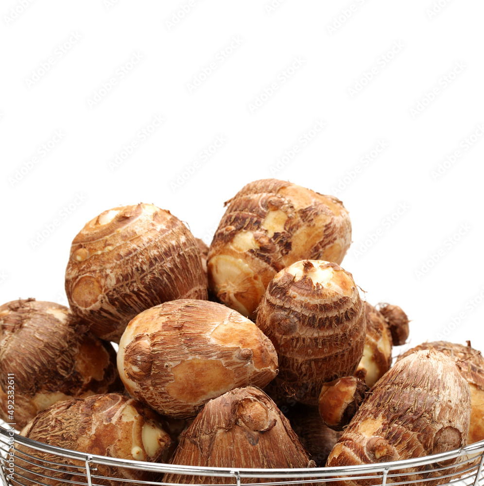 Taro on a white background Taro on a white background
