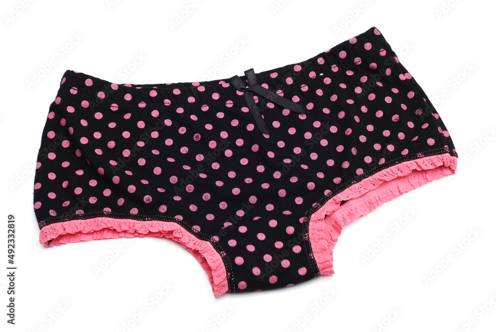 Female underwear on white background Female underwear on white background