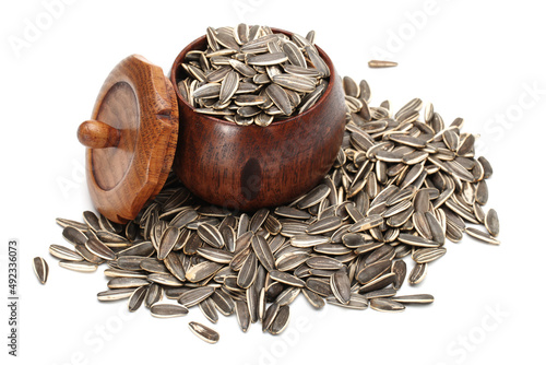 Obraz na plátně Sunflower seeds isolated on white background