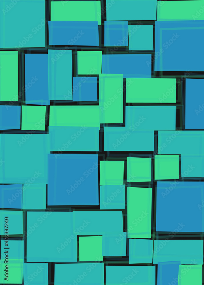 Offset Quads generative art background art illustration