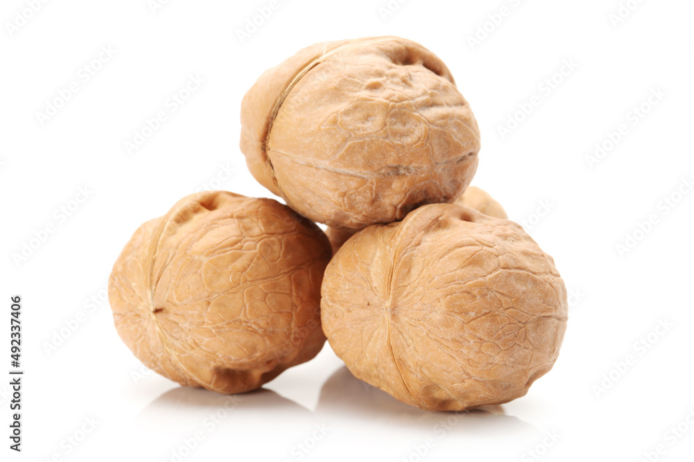 walnuts on white background walnuts on white background