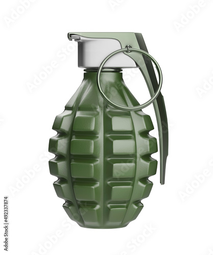 Canvas Print Fragmentation hand grenade isolated on white background