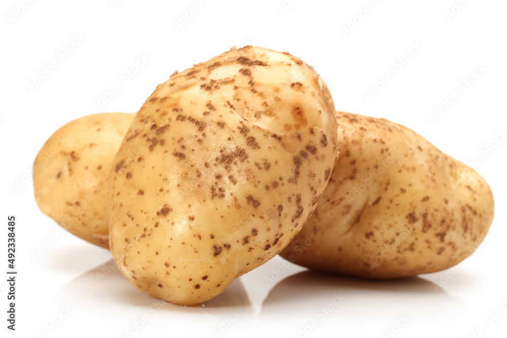 potatoes isolated on white background potatoes isolated on white background