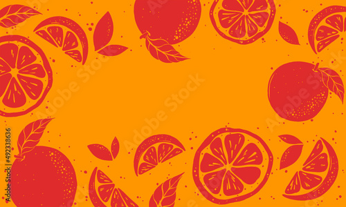seamless pattern with grapefruit