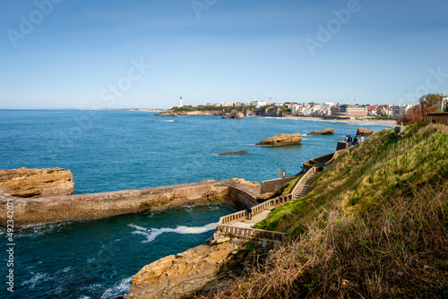 Gamaritz Dam rock and seaside in biarritz