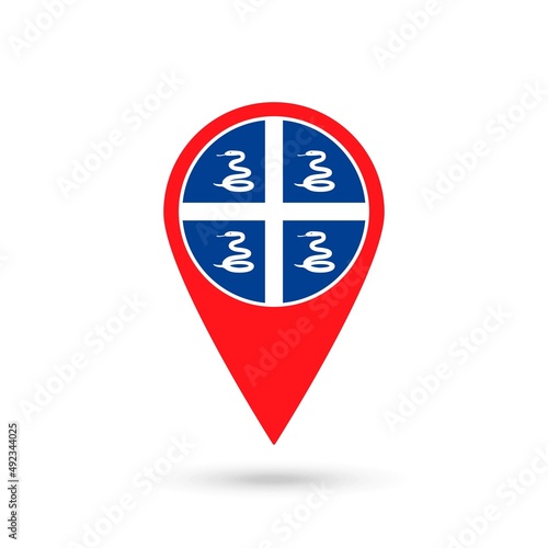 Map pointer with contry Martinique. Martinique flag. Vector illustration. Free Download Map pointer with contry Martinique. Martinique flag. Vector illustration. - GFXLoad