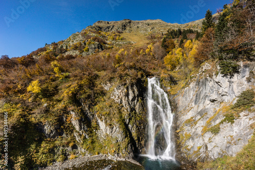 cascada del Saut deth Pish, valle de Varradós, Aran, Lerida, cordillera de los Pirineos, Spain, europe photo