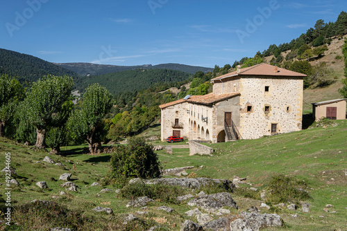 Ermita de la Virgen de Lomos de Orio, barroca del siglo XVII,   Parque Natural Sierra Cebollera, Rioja, Spain photo