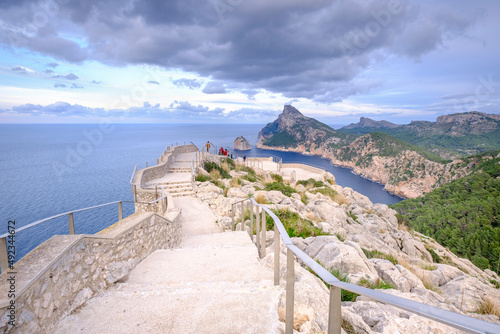 Canvastavla Colomer viewpoint, Mirador de sa Creueta, Formentor, Mallorca, Balearic Islands,