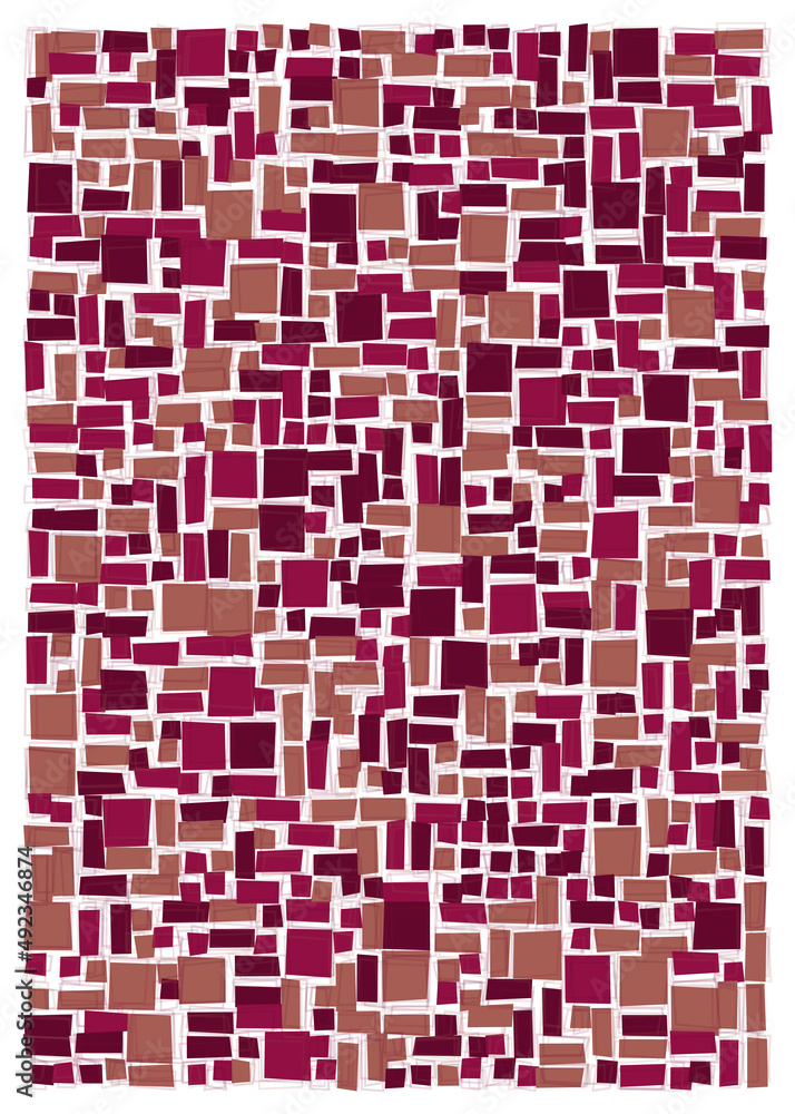 Fototapeta premium Offset Quads generative art background art illustration