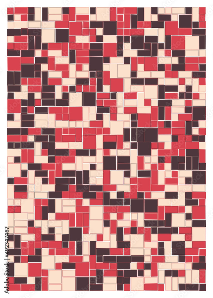 Fototapeta premium Offset Quads generative art background art illustration