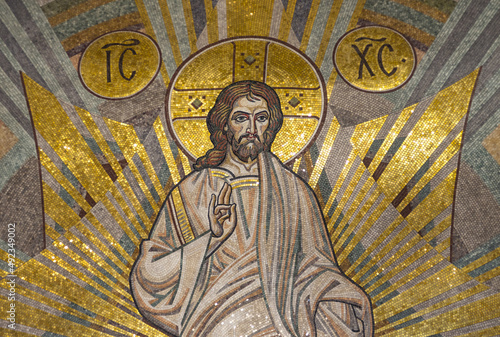 Golden Mosaic of Lord Jesus Christ in Glory