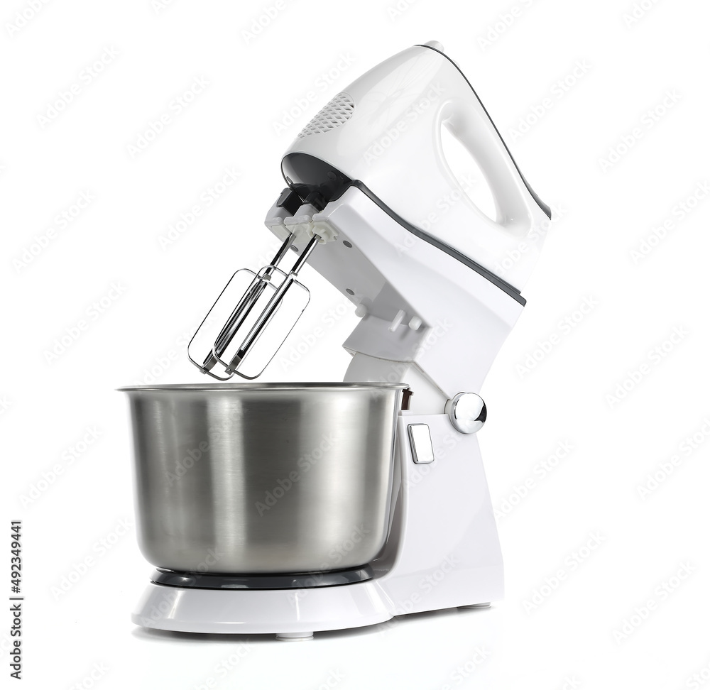 electric kitchen mixer on white background electric kitchen mixer on white background
