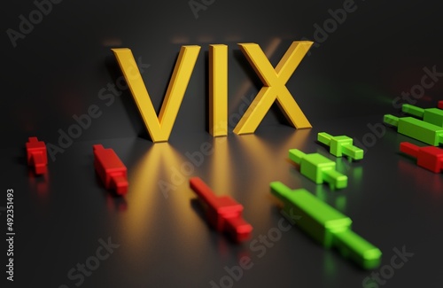 Принти на полотні Vix - volatility index or fear index on the stock and foreign exchange market ag