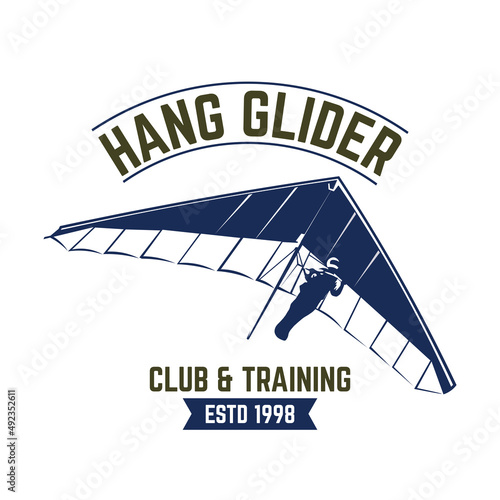 Hang gliding vector illustration design, perfect for tshirt design and club 