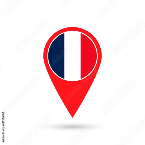 Free Download Map pointer with contry Guyane. Guyane flag. Vector illustration. - GFXLoad