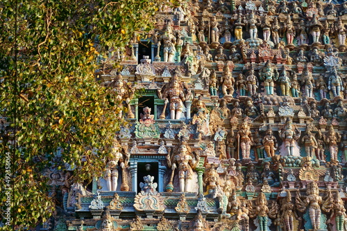 Beautiful picture of South tower of Madurai Meenakshi Amman Temple