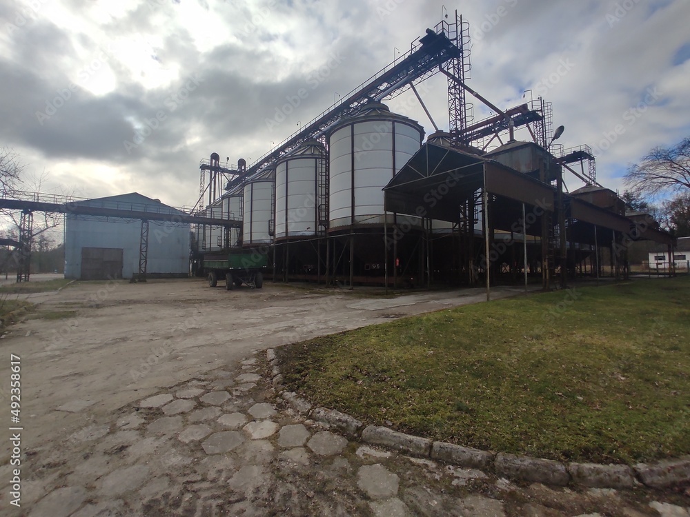 grain elevator in the countryside