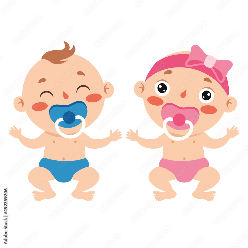 Cartoon Illustration Of A Baby Cartoon Illustration Of A Baby