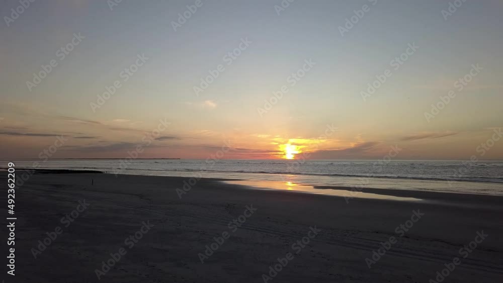 Sunset on the island of Ameland, Netherlands Sunset on the island of Ameland, Netherlands