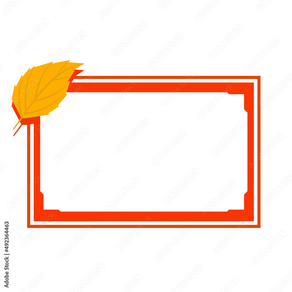 Obraz premium Rectangle border orange flat design