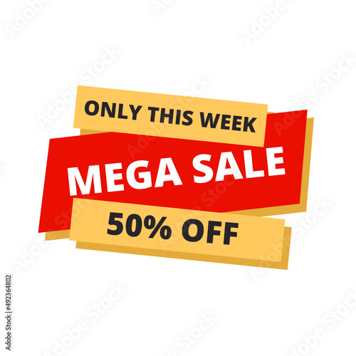 only this week mega sale red flat label