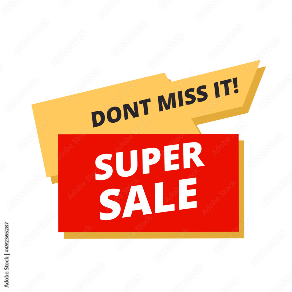 dont miss it super sale red flat label dont miss it super sale red flat label