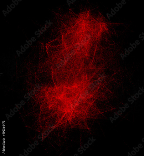Abstract glowing red grafic element. Overlay of a design element.