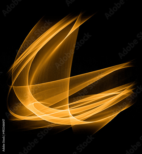 Tablou pe pânză Abstract glowing orange element