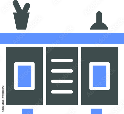 Counter Desk Icon Style