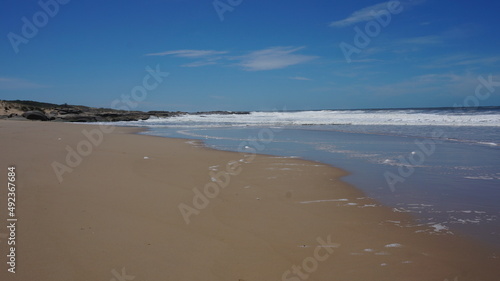 beautiful wide beach in south america, uruguay