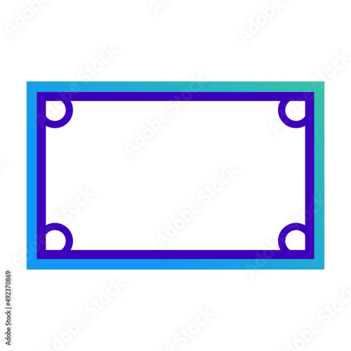 Rectangle border dark blue flat design
